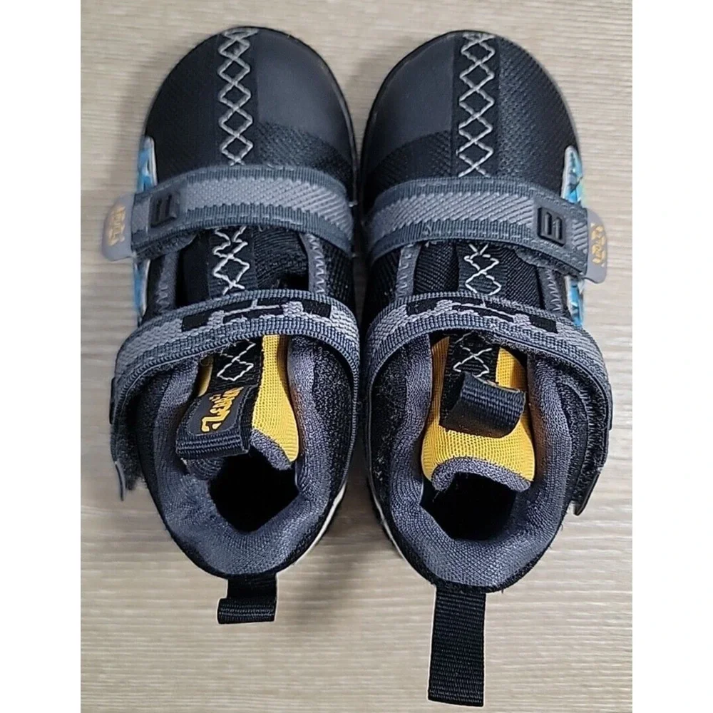 Nike LeBron Soldier 13 TD “Graffiti” Black Gunsmoke Gold Size‎ 8C CI7524-070